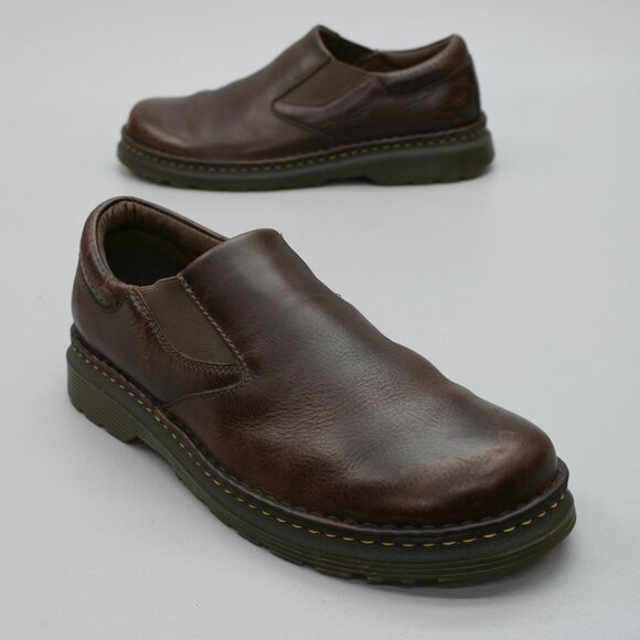 Dr. Martens 45 Men's 11 Orson Brown Leather Slip-on Casual Comfort Loafers Shoes - Picture 1 of 12